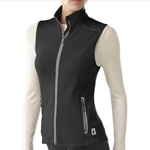 Smartwool - PhD HyFi Merino Wool Thermal Mid-Layer Black Zip Front Vest - Large